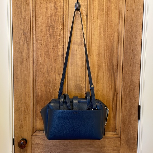 Senreve Doctor Bag in Dark Blue Italian Leather - Picture 10 of 16